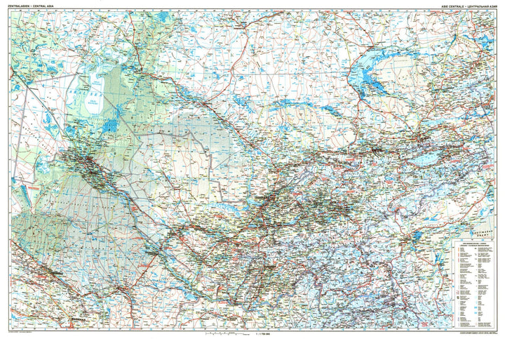 Carte routière - Asie Centrale | Gizi Map carte pliée Gizi Map 