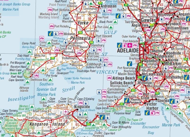 Carte routière - Australie Sud | Hema Maps - Handy map carte pliée Hema Maps 
