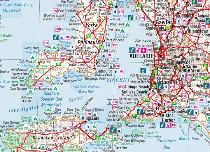 Carte routière - Australie Sud | Hema Maps - Handy map carte pliée Hema Maps 