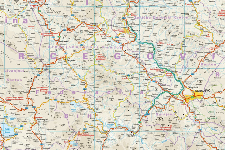 Carte routière - Bosnie-Herzégovine & Monténégro | Reise Know How carte de voyage Reise Know-How 