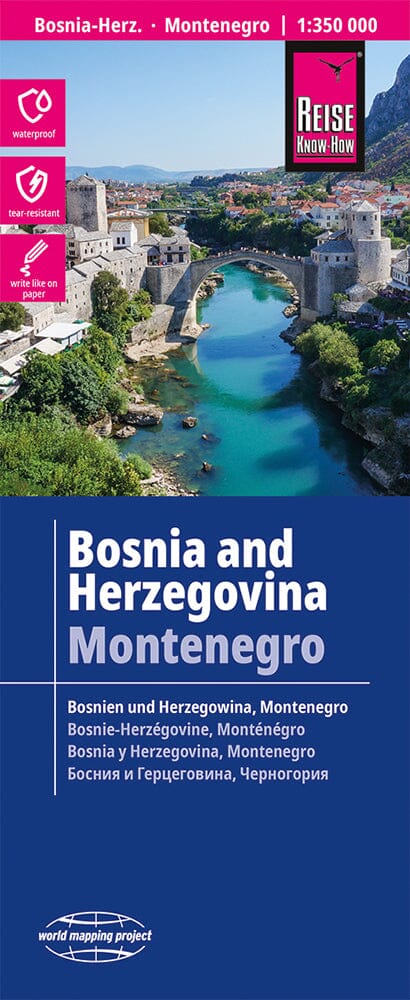 Carte routière - Bosnie-Herzégovine & Monténégro | Reise Know How carte pliée Reise Know-How 