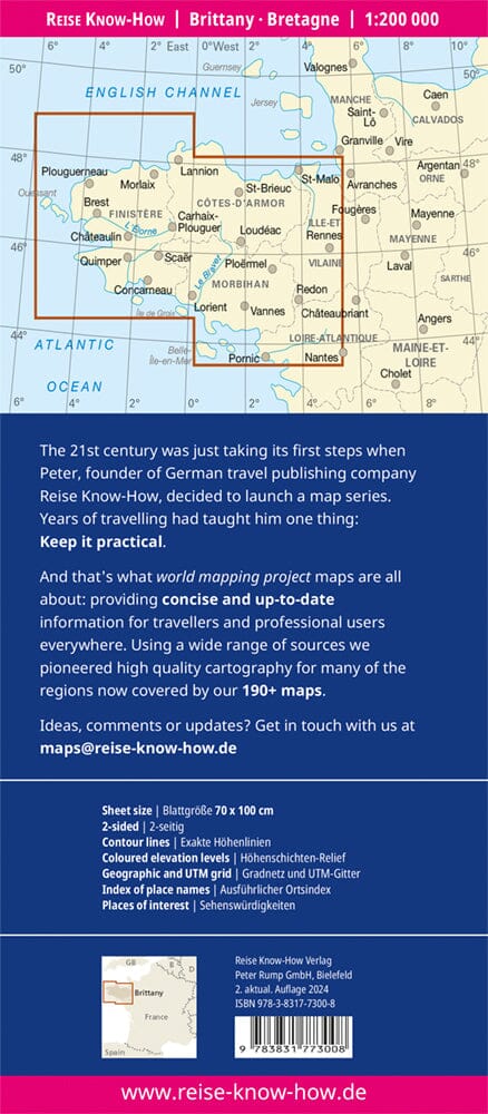 Carte routière - Bretagne | Reise Know How carte pliée Reise Know-How 