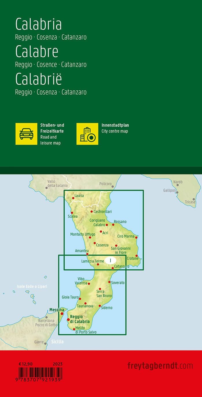 Carte routière - Calabre (Italie) | Freytag & Berndt carte pliée Freytag & Berndt 