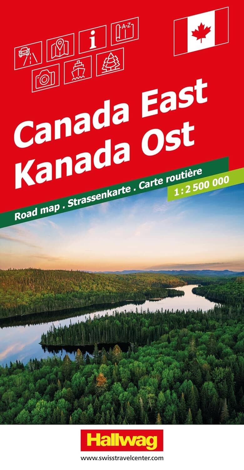 Carte routière - Canada Est | Hallwag carte pliée Hallwag 