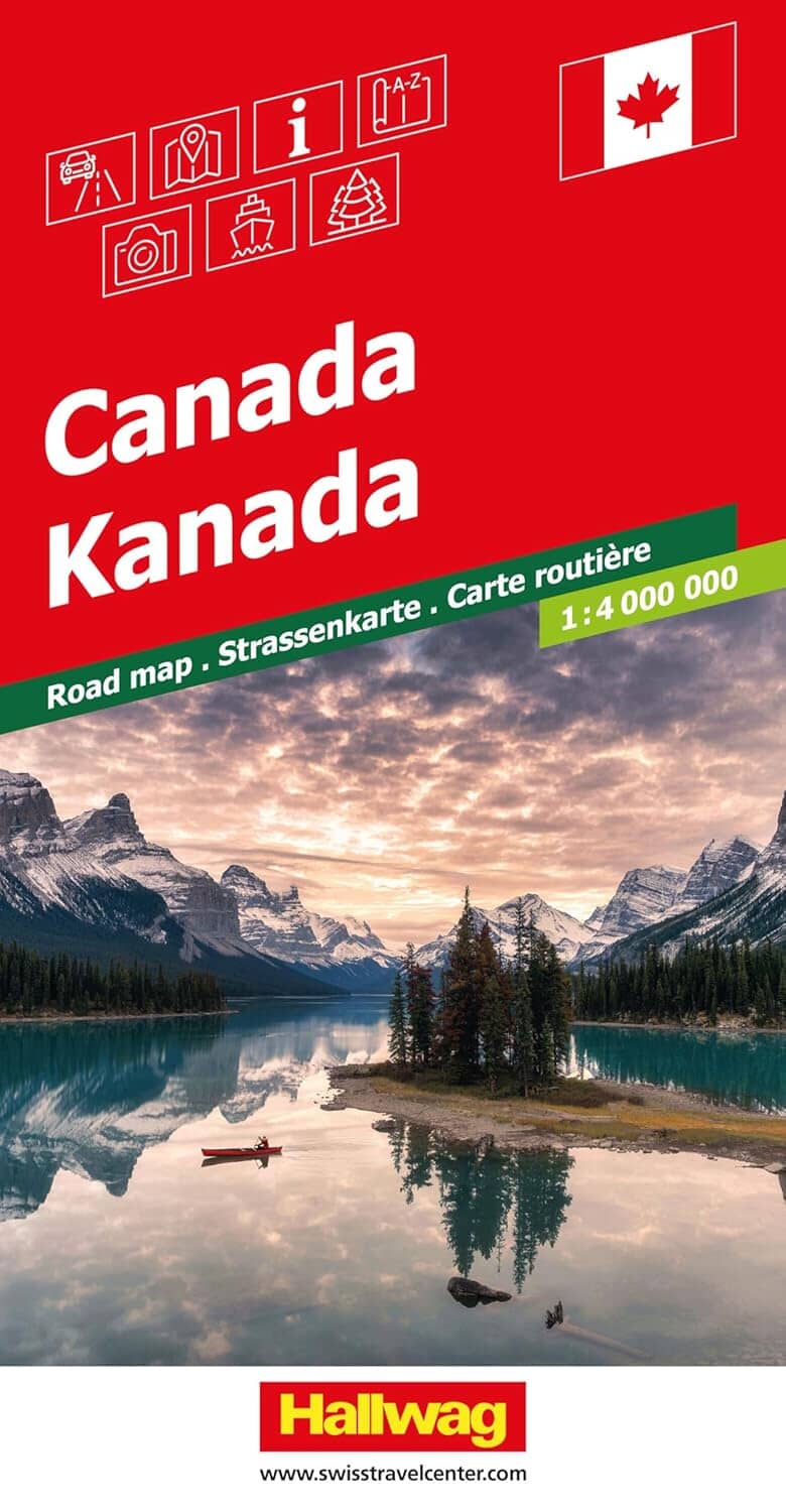 Carte routière - Canada | Hallwag carte pliée Hallwag 
