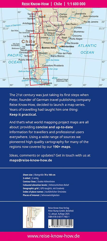 Carte routière - Chili | Reise Know How carte de voyage Reise Know-How 