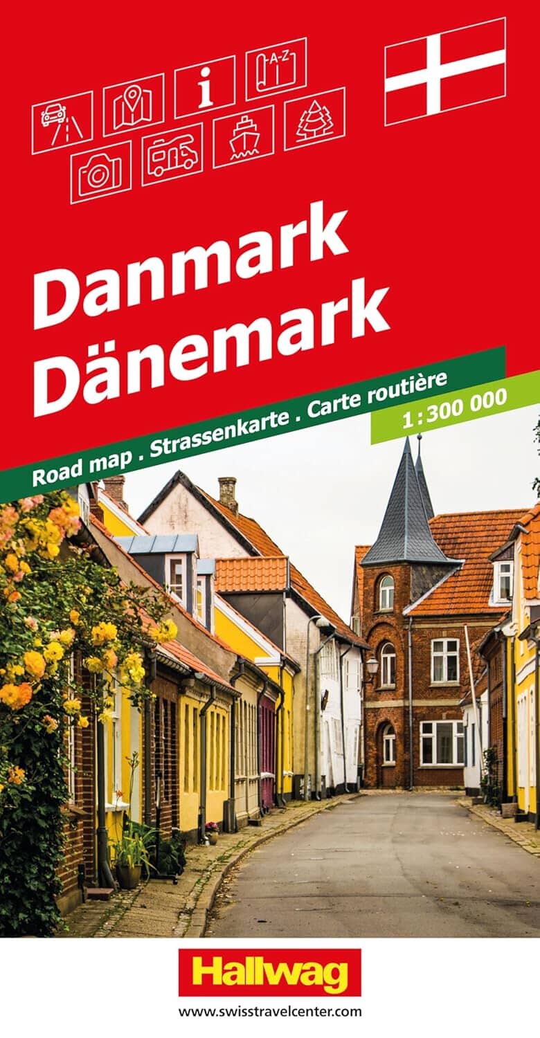 Carte routière - Danemark | Hallwag carte pliée Hallwag 