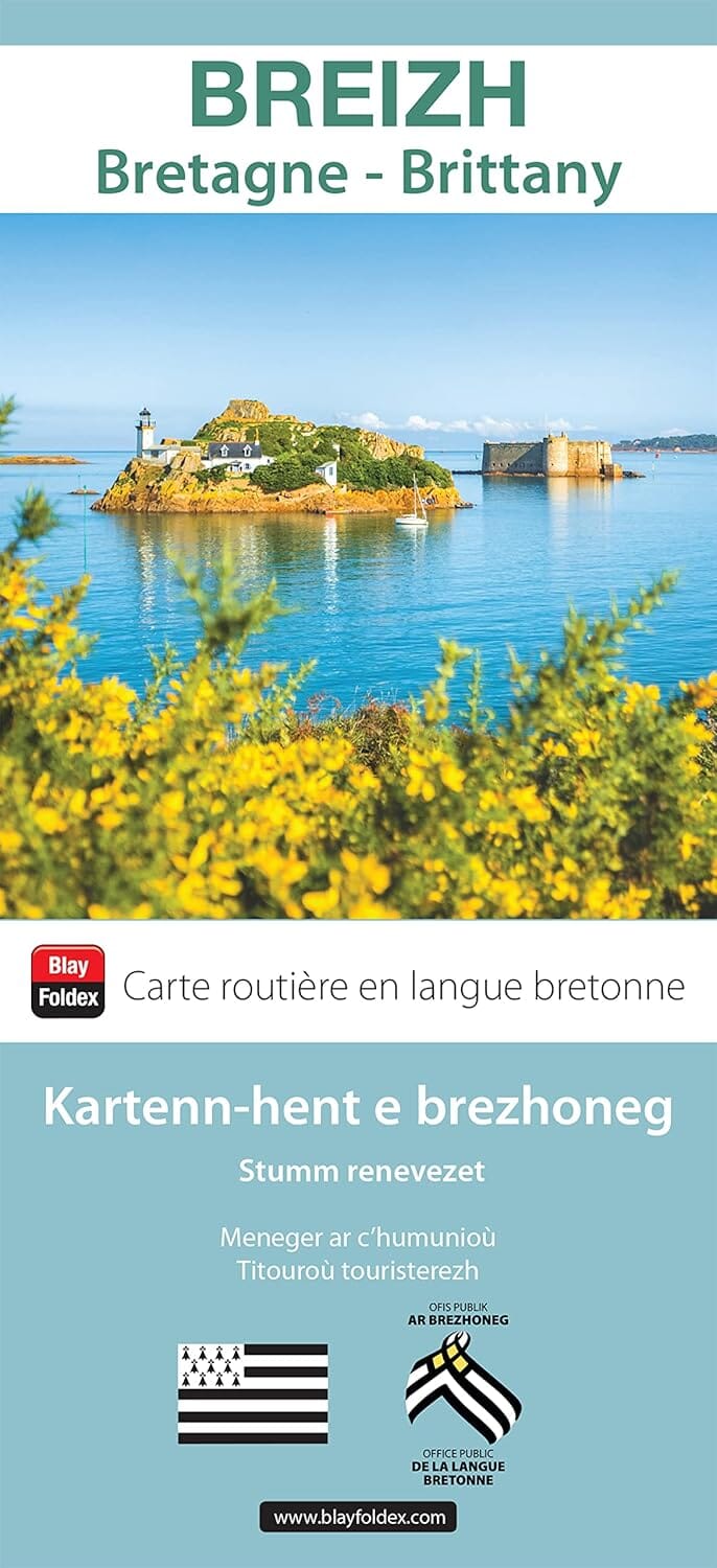 Carte routière de la Bretagne / Breizh, en breton | Blay Foldex carte de voyage Blay Foldex 