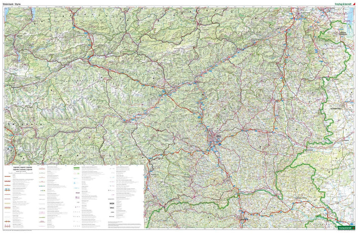 Carte routière de l'Autriche n° 4 - Styrie | Freytag & Berndt - 1/200 000 carte pliée Freytag & Berndt 