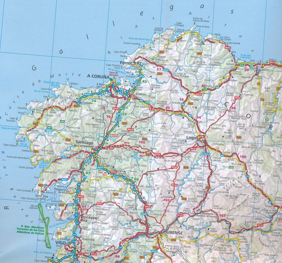 Carte routière - Espagne & Portugal | Hallwag carte pliée Hallwag 