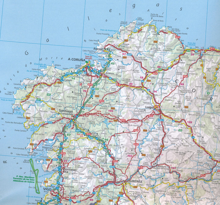 Carte routière - Espagne & Portugal | Hallwag carte pliée Hallwag 