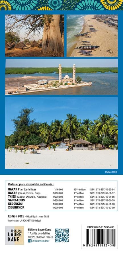Carte routière et touristique - Sénégal 2025 | Laure Kane carte pliée Laure Kane 