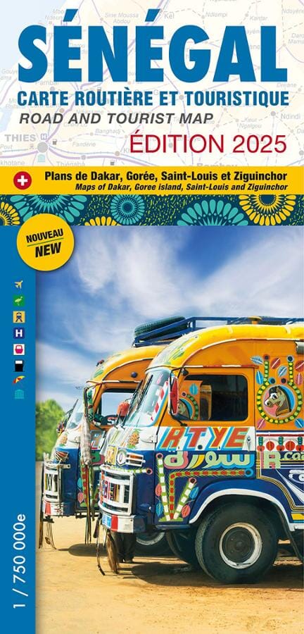 Carte routière et touristique - Sénégal 2025 | Laure Kane carte pliée Laure Kane 