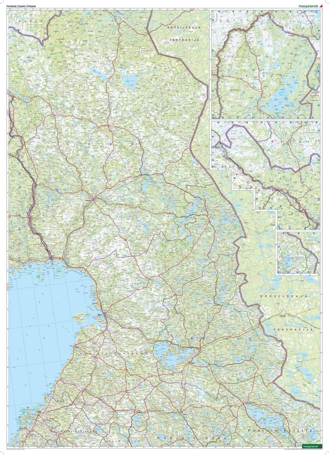 Carte routière - Finlande | Freytag & Berndt carte de voyage Freytag & Berndt 