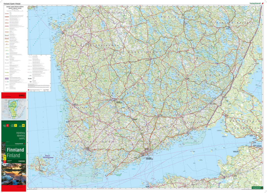 Carte routière - Finlande | Freytag & Berndt carte de voyage Freytag & Berndt 