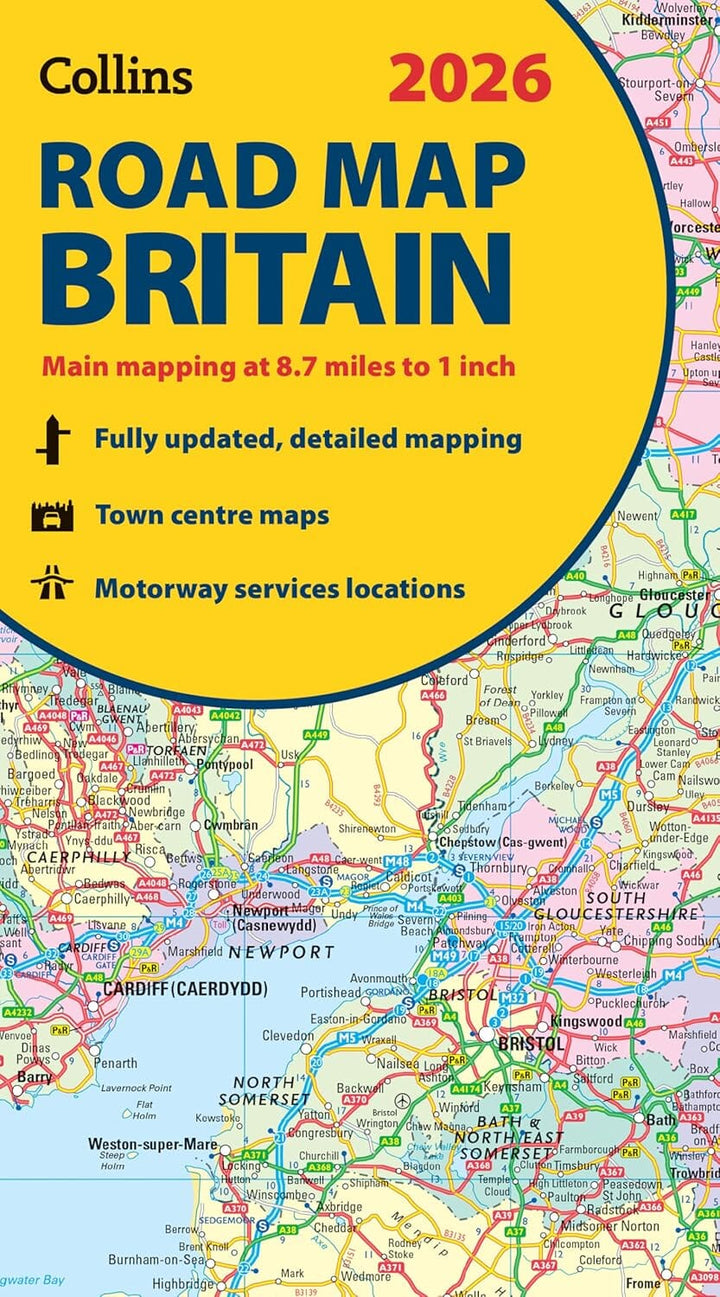Carte routière - Grande Bretagne 2026 | Collins carte pliée Collins 