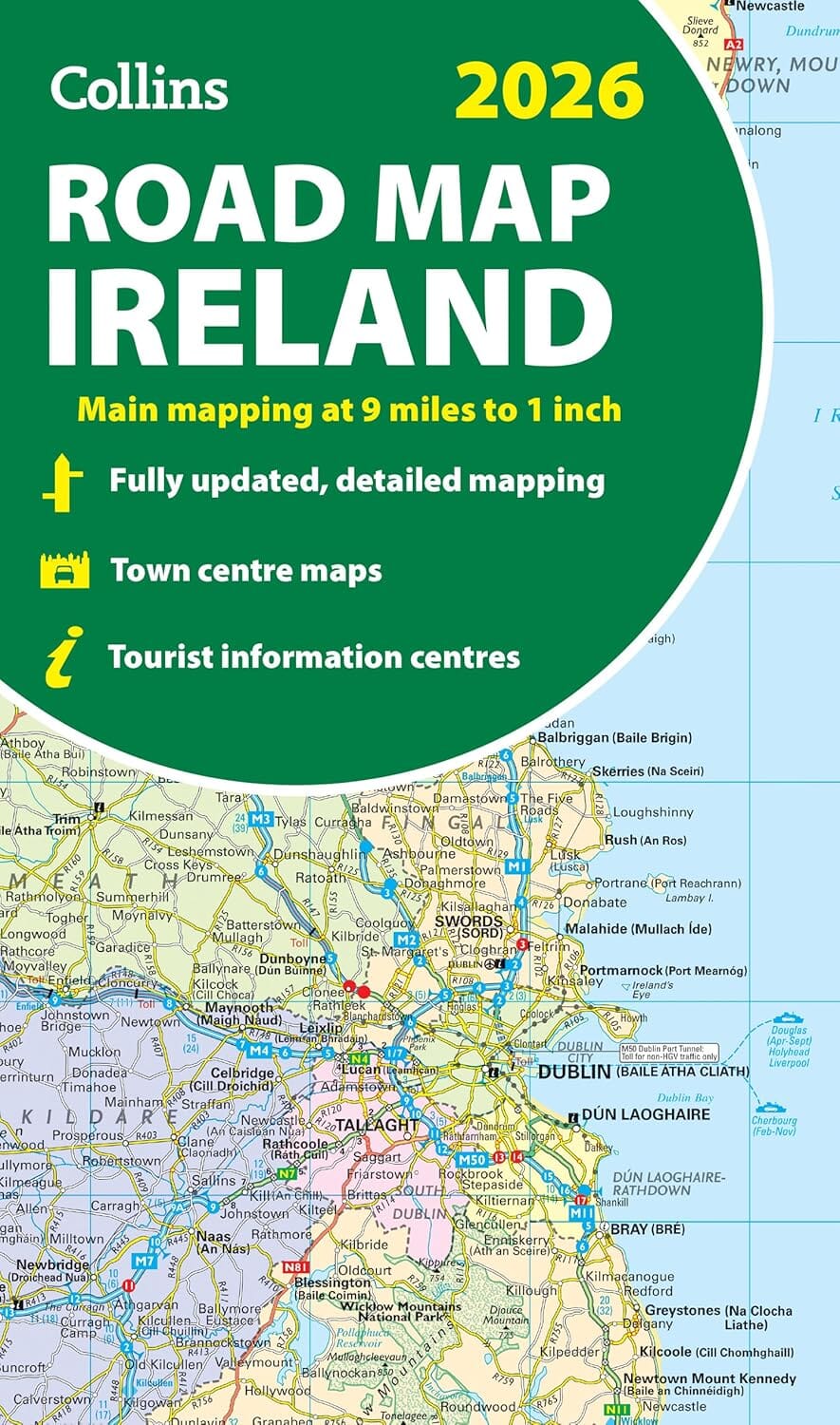 Carte routière - Irlande 2026 | Collins carte pliée Collins 