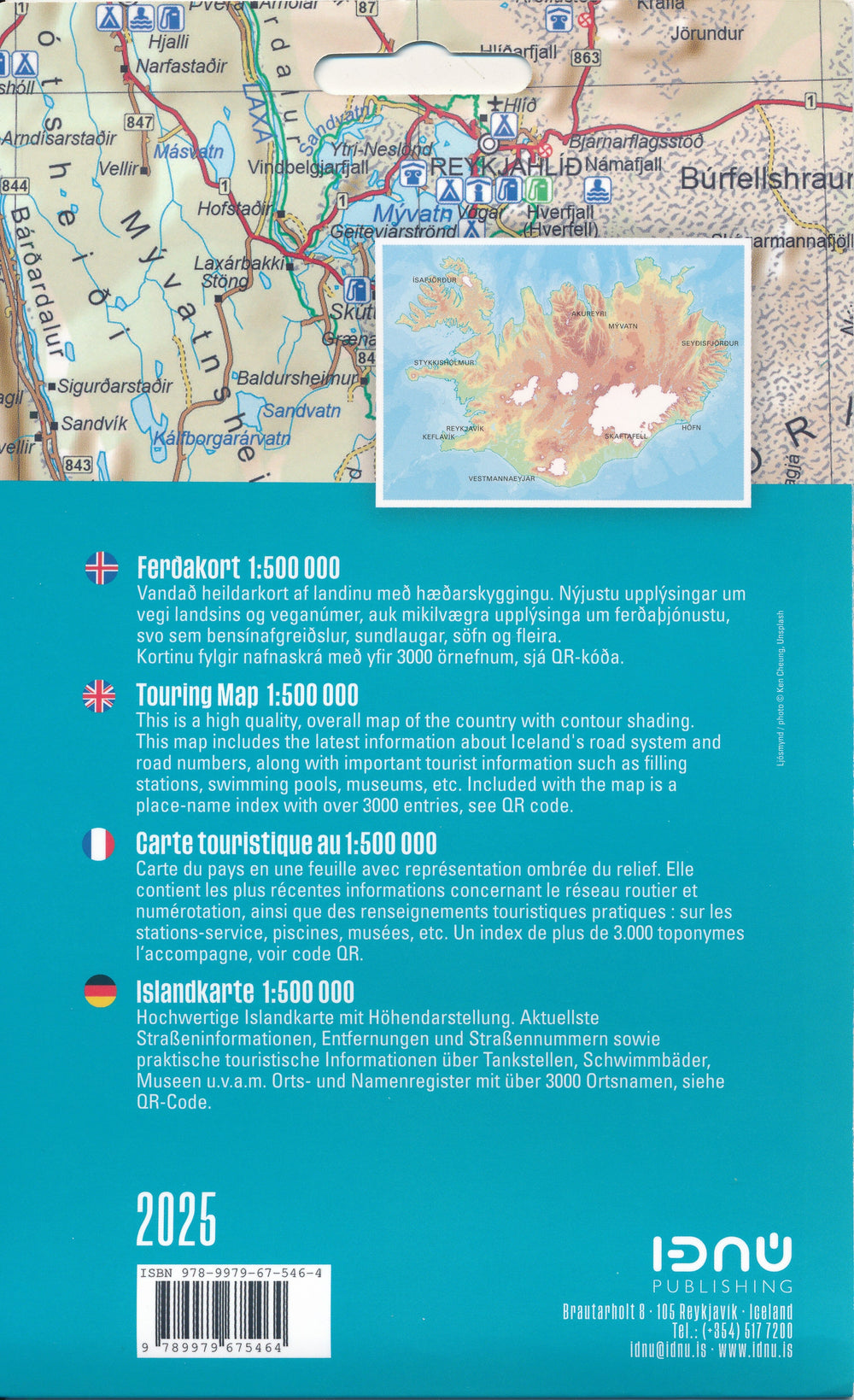 Carte routière - Islande | Ferdakort carte de voyage Ferdakort 