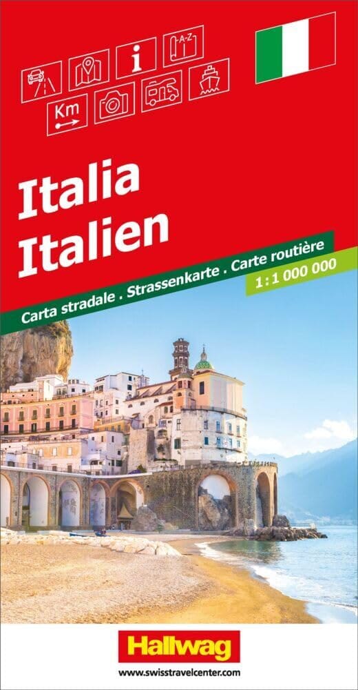 Carte routière - Italie | Hallwag carte pliée Hallwag 