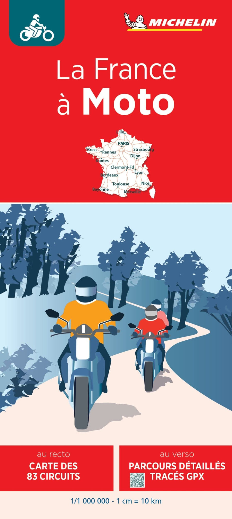 Carte routière - La France à moto | Michelin carte pliée Michelin 