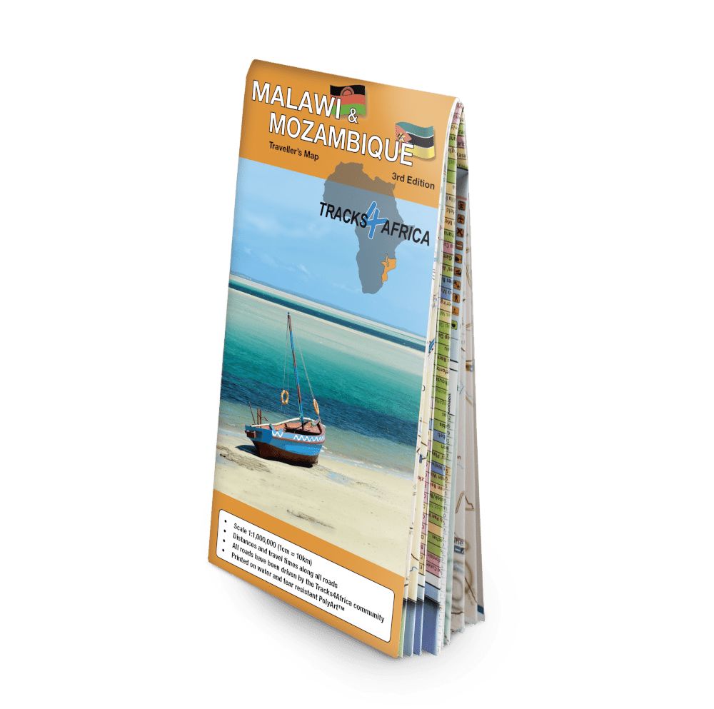 Carte routière - Mozambique et Malawi | Tracks4Africa carte de voyage Tracks4Africa 