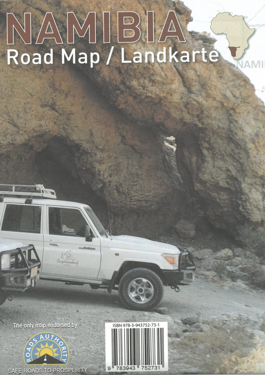 Carte routière - Namibie | Huber carte de voyage Huber 