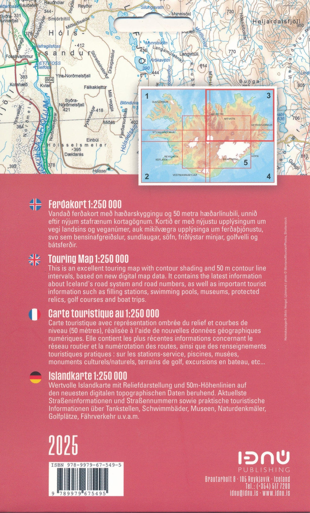 Carte routière n° 3 - Islande Nord-Est | Ferdakort carte de voyage Ferdakort 