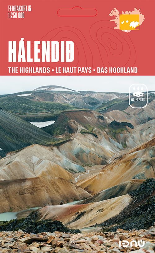 Carte routière n° 5 - Islande centrale, Haut Pays | Ferdakort carte de voyage Ferdakort 