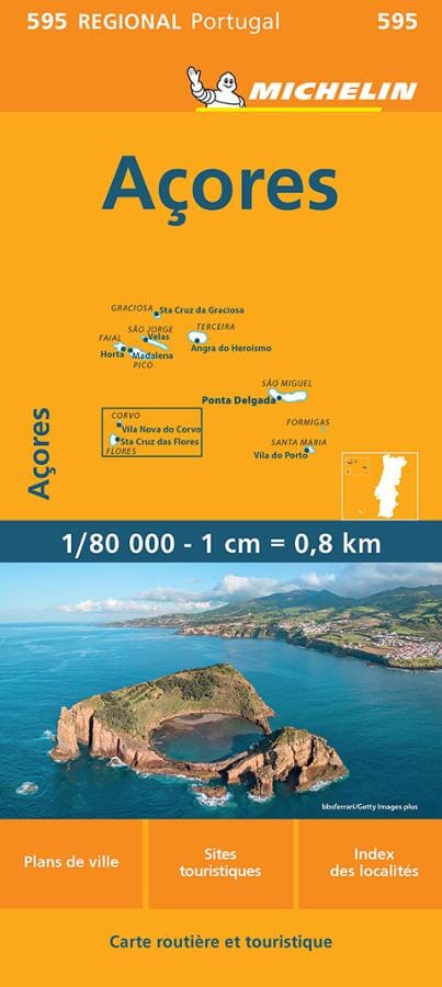 Carte routière n° 595 - Açores | Michelin carte pliée Michelin 