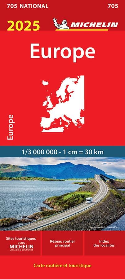 Carte routière n° 705 - Europe 2025 | Michelin carte pliée Michelin 