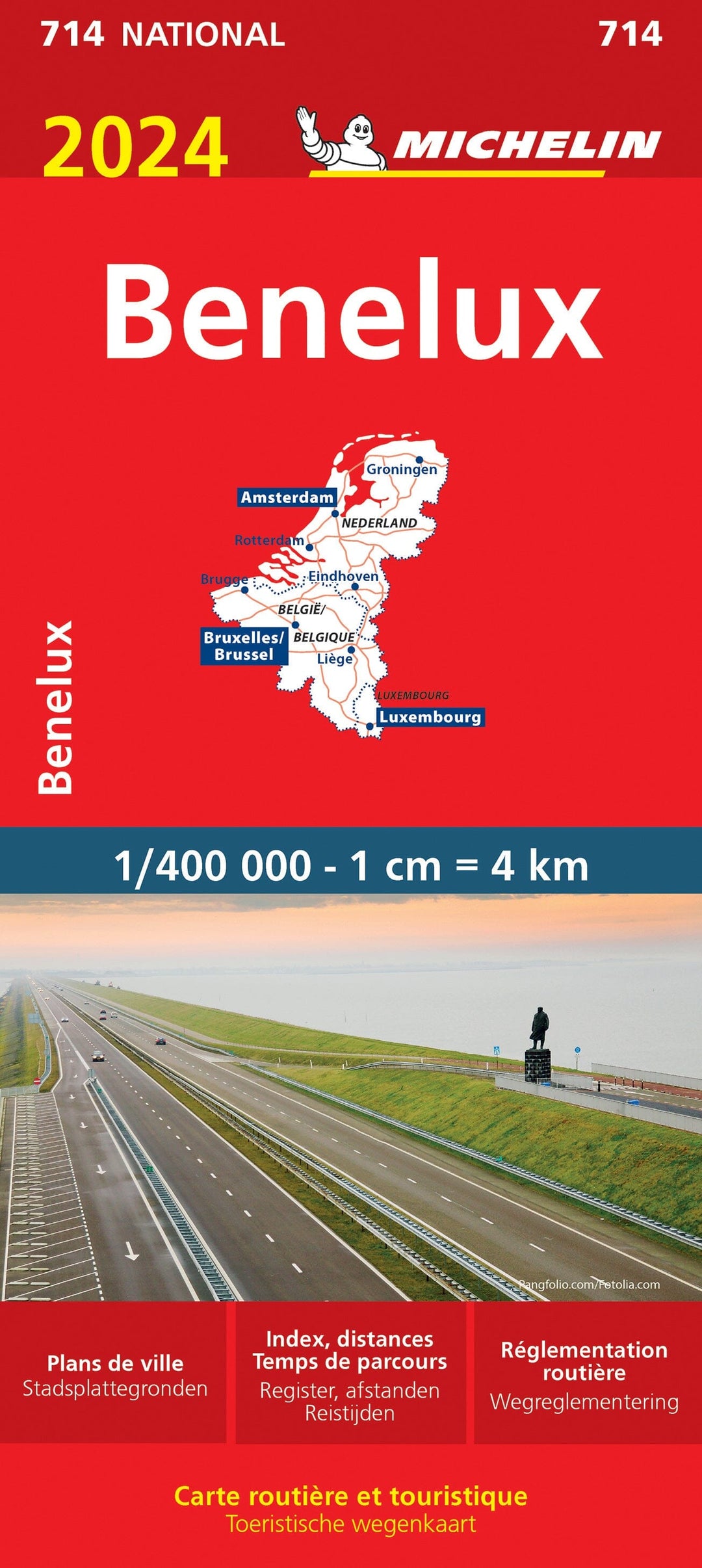 Carte routière n° 714 - Benelux 2024 | Michelin carte pliée Michelin 
