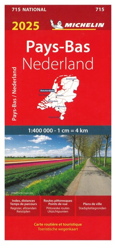 Carte routière n° 715 - Pays-Bas 2025 | Michelin carte pliée Michelin 