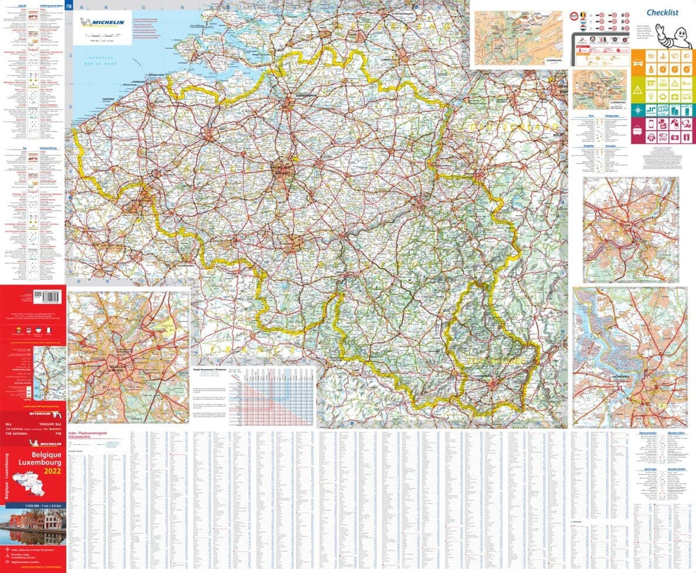 Carte routière n° 716 - Belgique & Luxembourg 2022 | Michelin carte pliée Michelin 