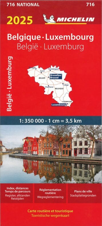 Carte routière n° 716 - Belgique & Luxembourg 2025 | Michelin carte pliée Michelin 