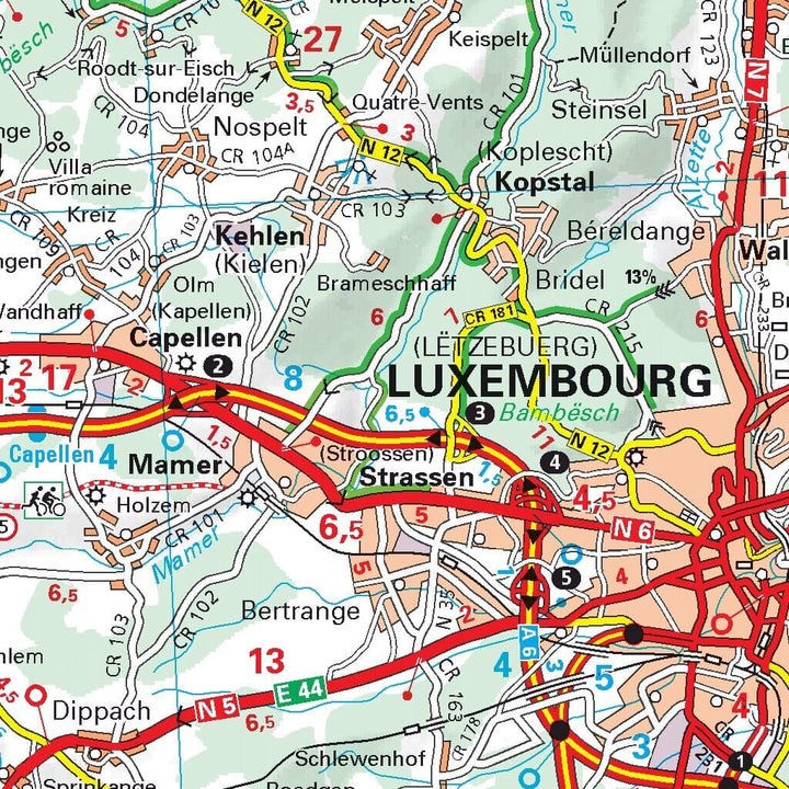 Carte routière n° 717 - Grand Duché de Luxembourg 2022 | Michelin carte pliée Michelin 