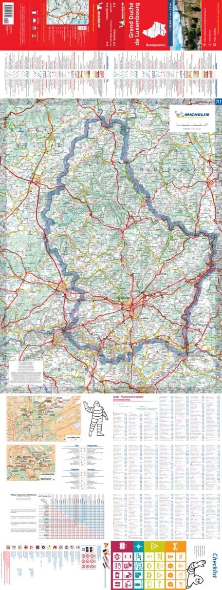 Carte routière n° 717 - Grand Duché de Luxembourg 2022 | Michelin carte pliée Michelin 