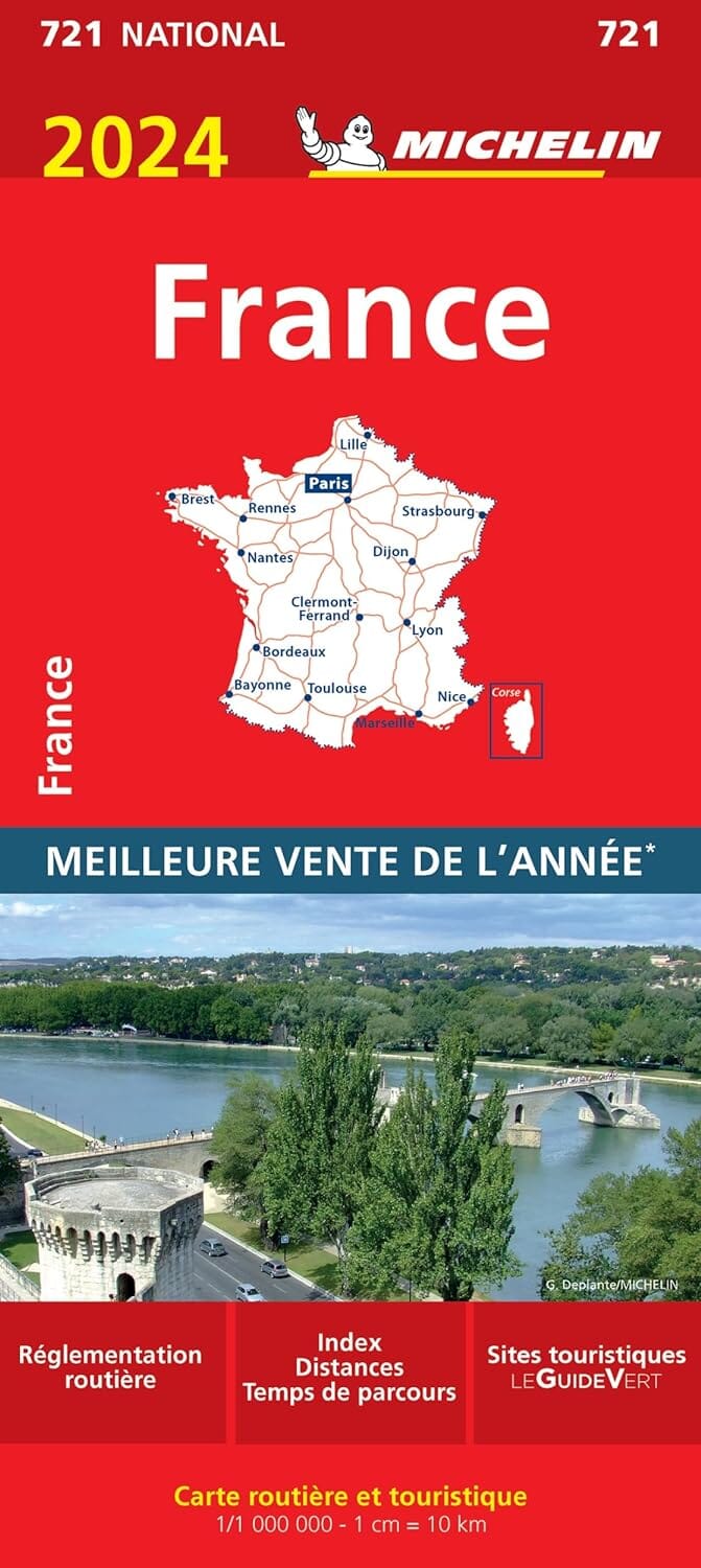 Carte routière n° 721 - France 2024 | Michelin carte pliée Michelin 