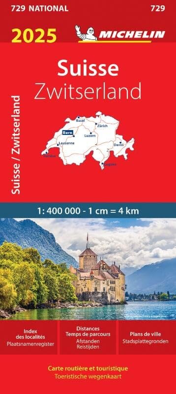 Carte routière n° 729 - Suisse 2025 | Michelin carte pliée Michelin 