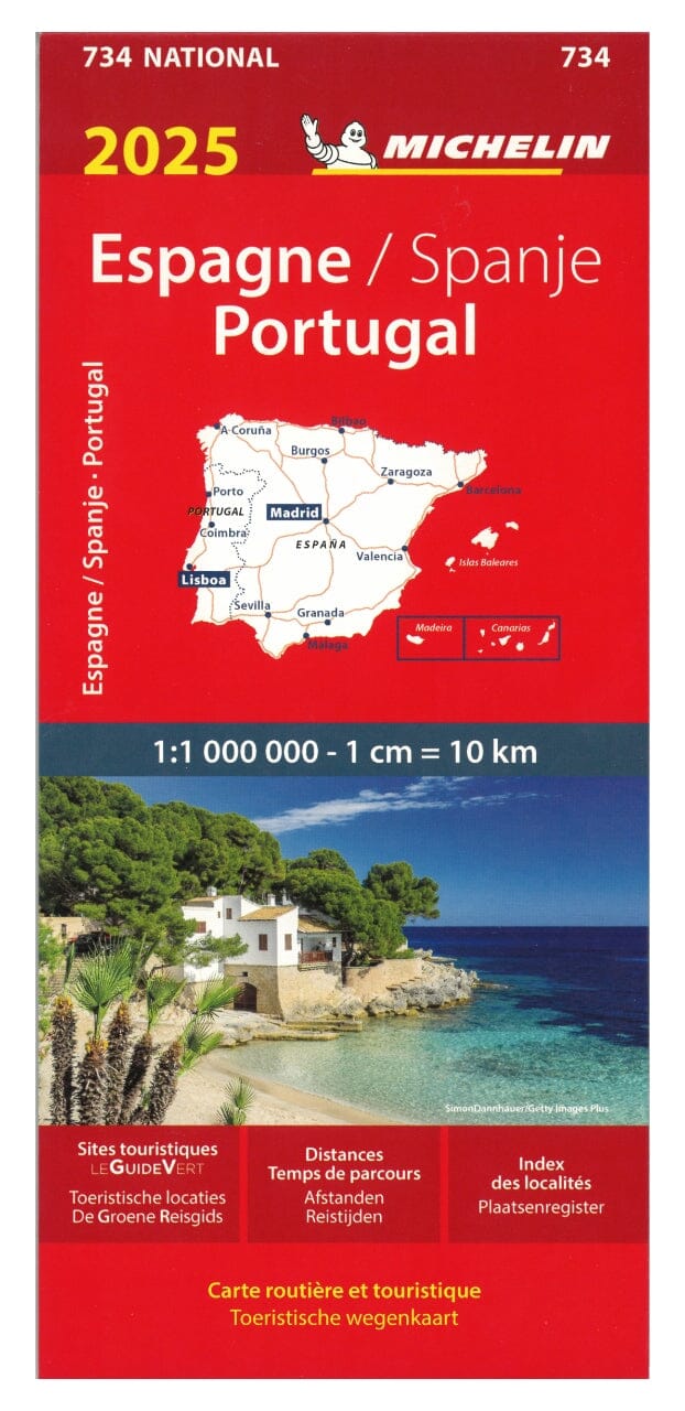 Carte routière n° 734 - Espagne, Portugal 2025 | Michelin carte pliée Michelin 