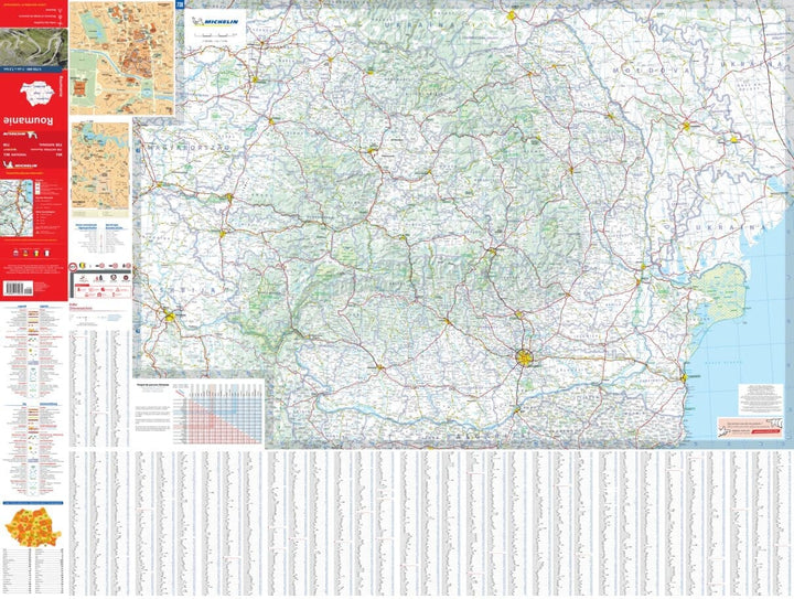 Carte routière n° 738 - Roumanie | Michelin carte pliée Michelin 