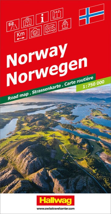 Carte routière - Norvège | Hallwag carte pliée Hallwag 