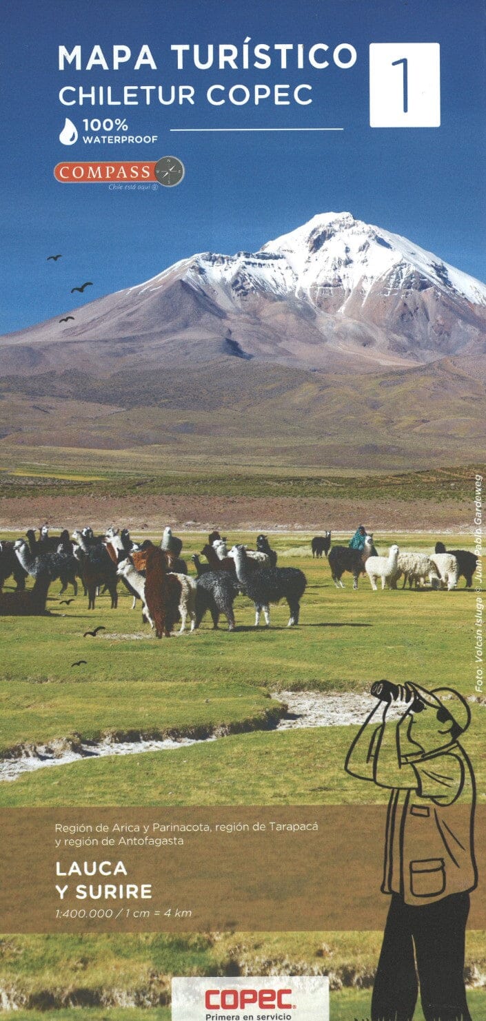 Carte routière - Parc national de Lauca et monument naturel du Salar de Surire (Chili) | COPEC carte pliée COPEC 