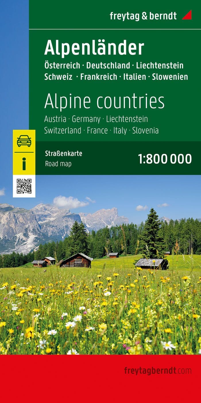 Carte routière - Pays alpins (Autriche, Slovénie, Italie, Suisse, France) | Freytag & Berndt carte pliée Freytag & Berndt 