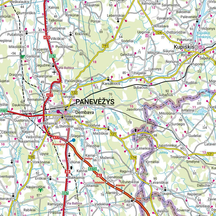 Carte routière - Pays Baltes | Freytag & Berndt carte de voyage Freytag & Berndt 