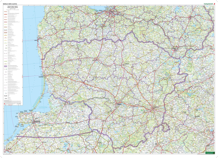 Carte routière - Pays Baltes | Freytag & Berndt carte de voyage Freytag & Berndt 