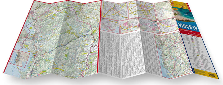Carte routière plastifiée - Albanie | Express Map carte pliée Express Map 