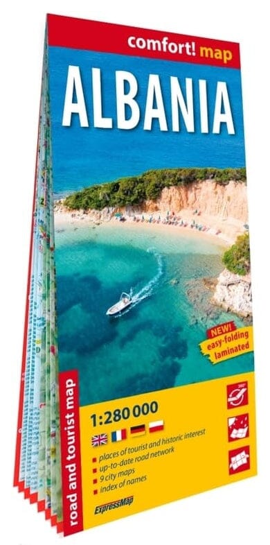 Carte routière plastifiée - Albanie | Express Map carte pliée Express Map 