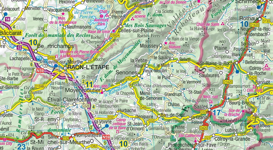 Carte routière plastifiée - Alsace, Lorraine | Express Map carte pliée Express Map 