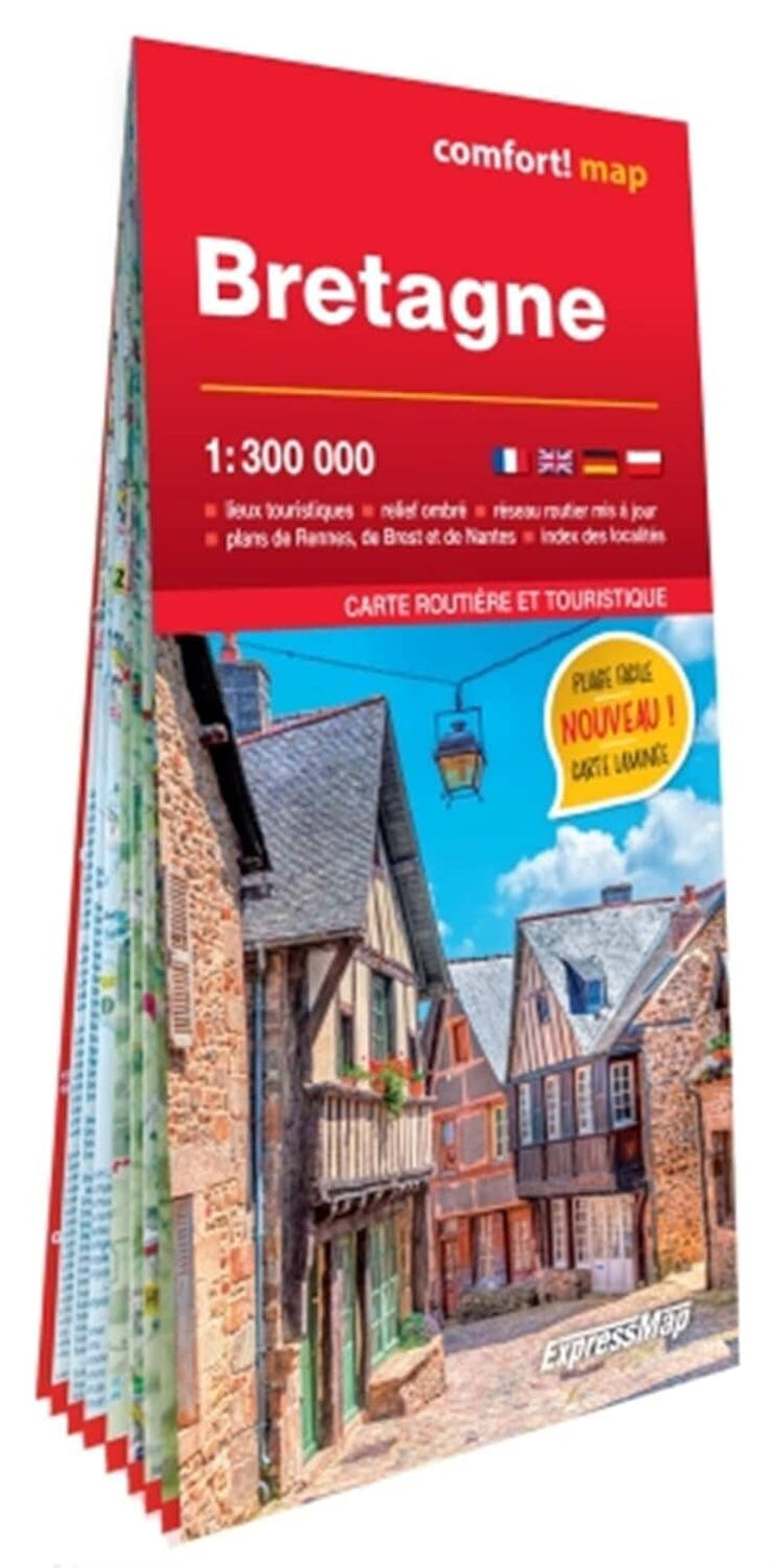 Carte routière plastifiée - Bretagne | Express Map carte pliée Express Map 