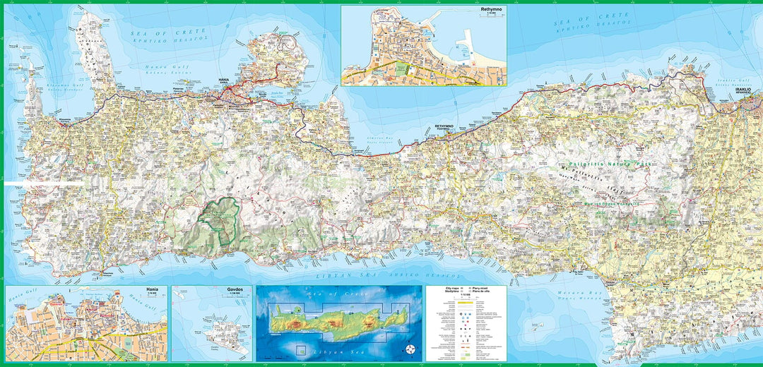 Carte routière plastifiée - Crète | Express Map carte pliée Express Map 